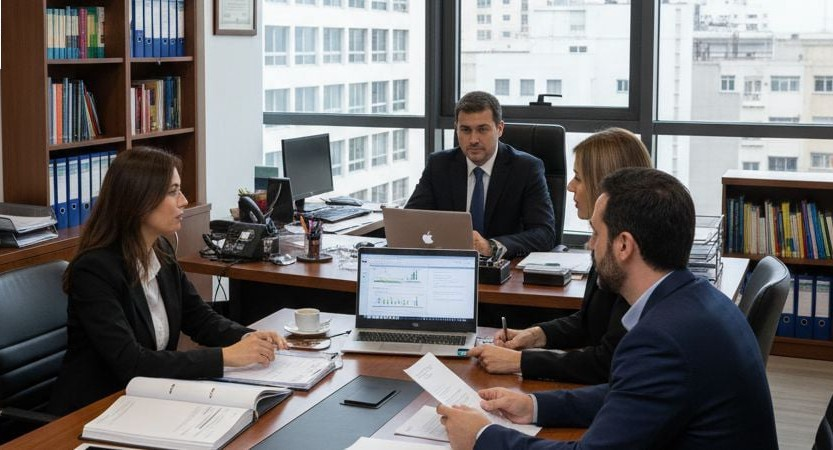 Η ομάδα της Mitsis Finance σε συνάντηση με πελάτες